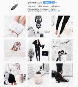white background theme on Instagram