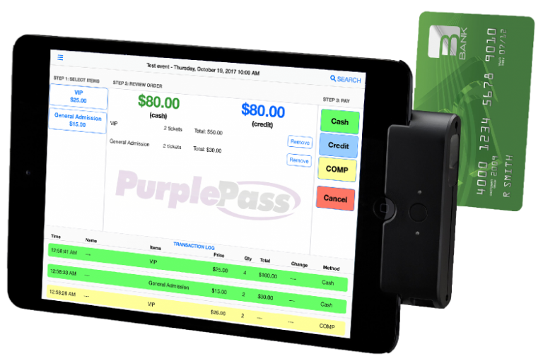 purplepass event ticket scanning tablet