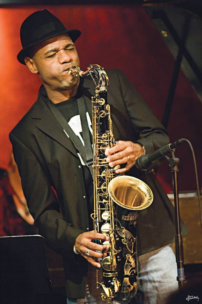 Kirk Whalum playing saxophone