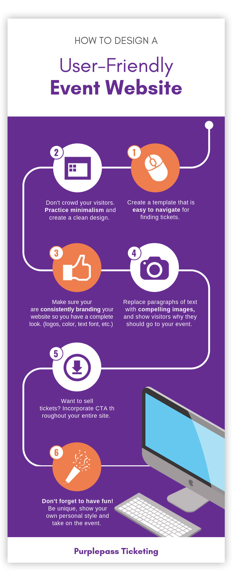 infographic for user friendly event website