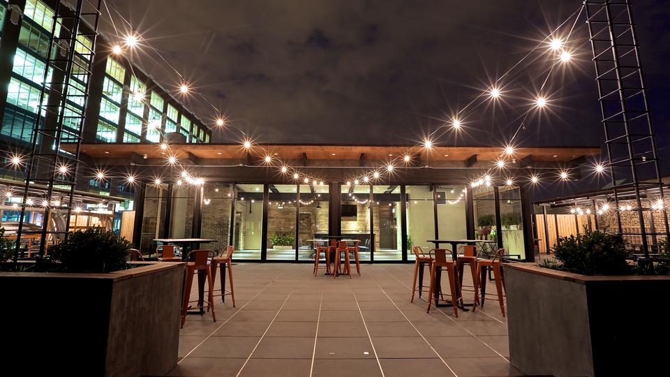 an empty rooftop & penthouse event space