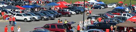 an event parking with a number of cars