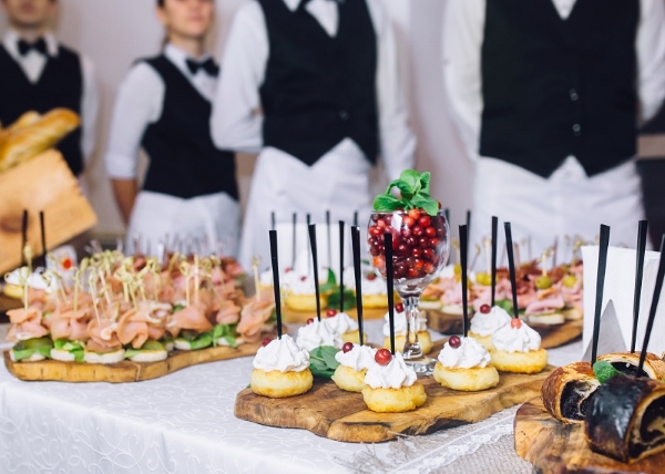 event catering service with 4 catering staff