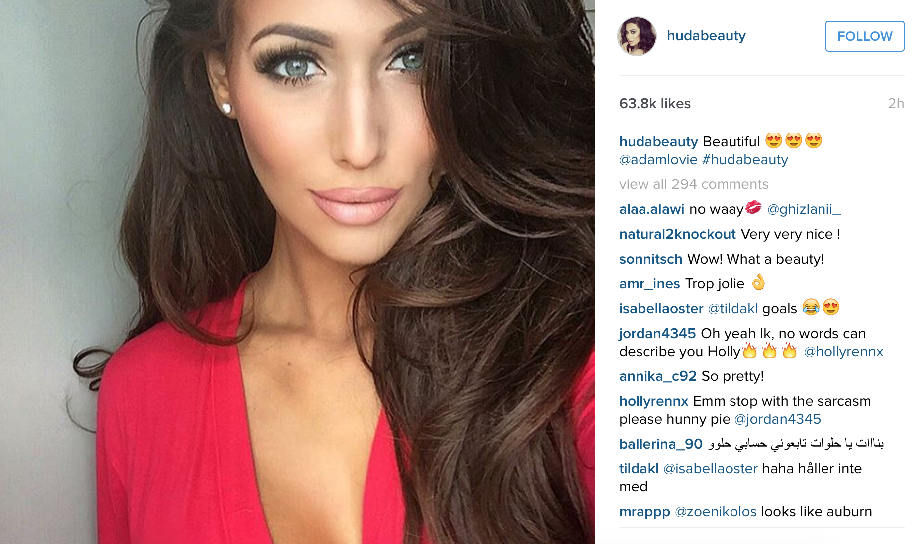 huda kattan instagram post