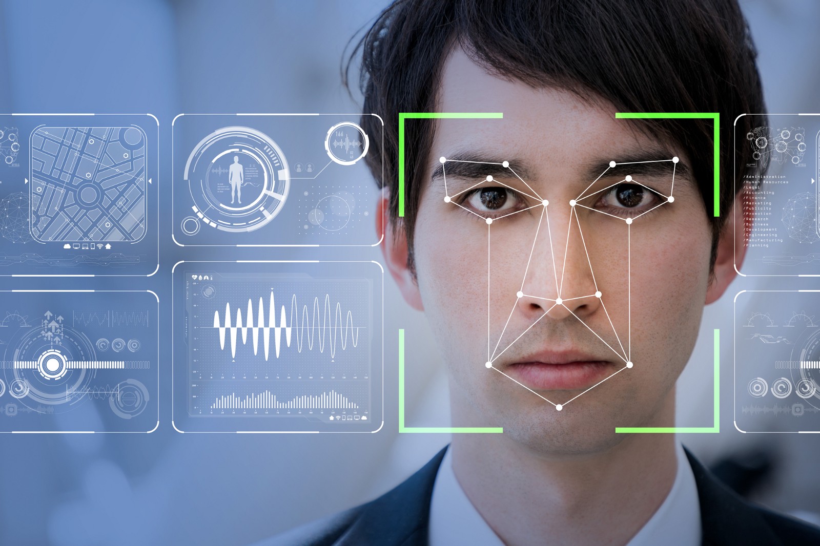 verification of a man from a digital image through a face recognition system