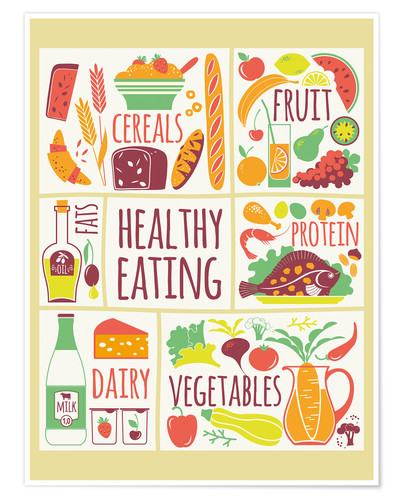 poster for eat healthy food