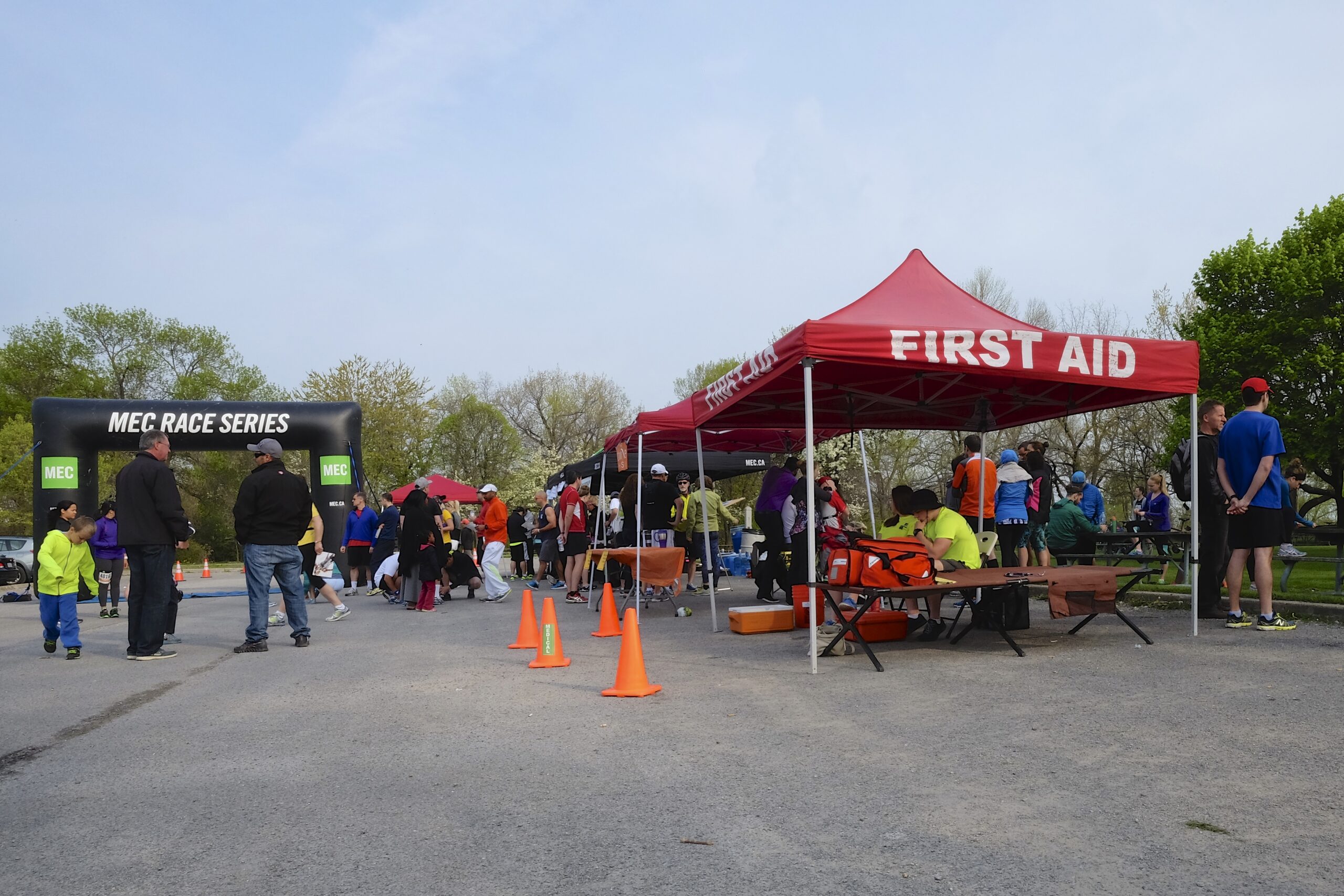 tent for first aid station in an event