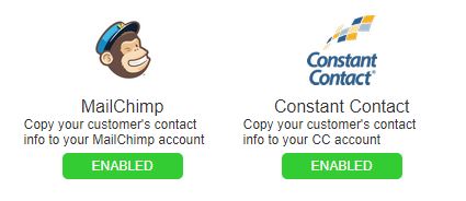 mailchimp and constant contact integrations options 
