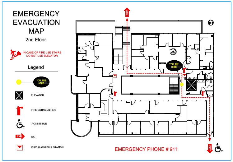 example of emergency evacuation map