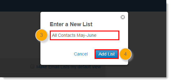 constant contact email list