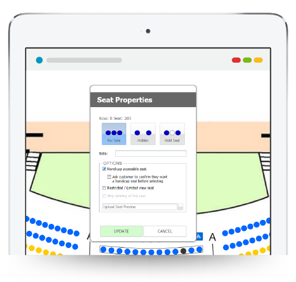 purplepass seating map for handicap