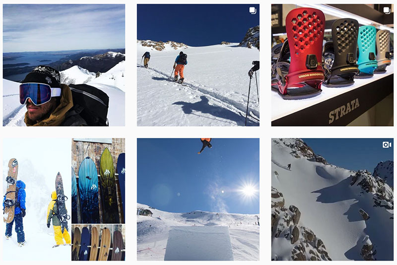 snowboarding photos on instagram