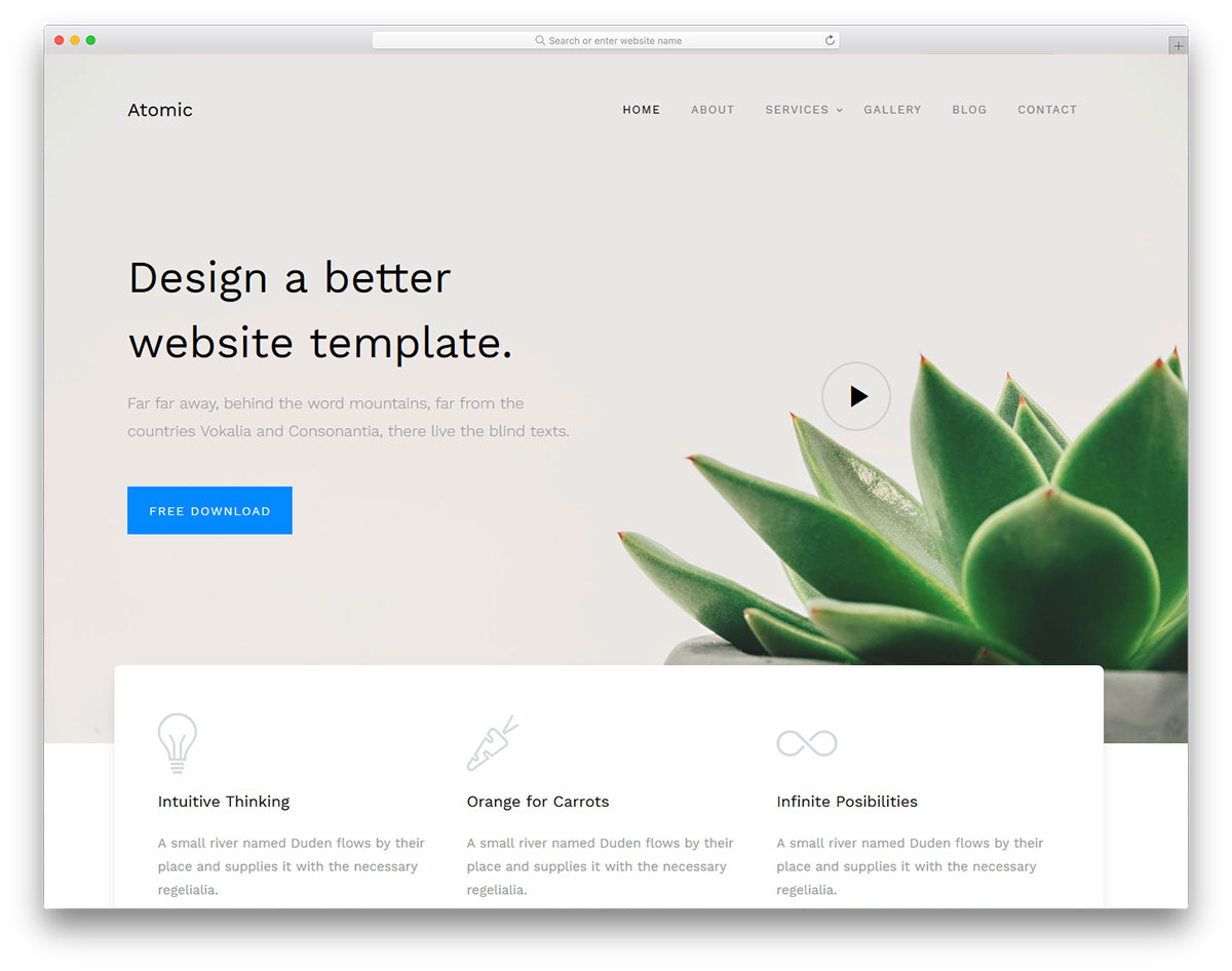 an atomic free templates for simple websites