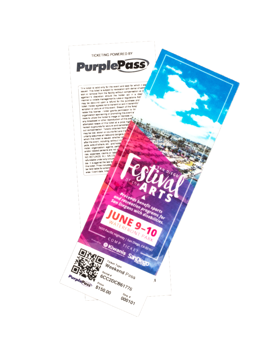 Purplepass Festival Arts ticket for events