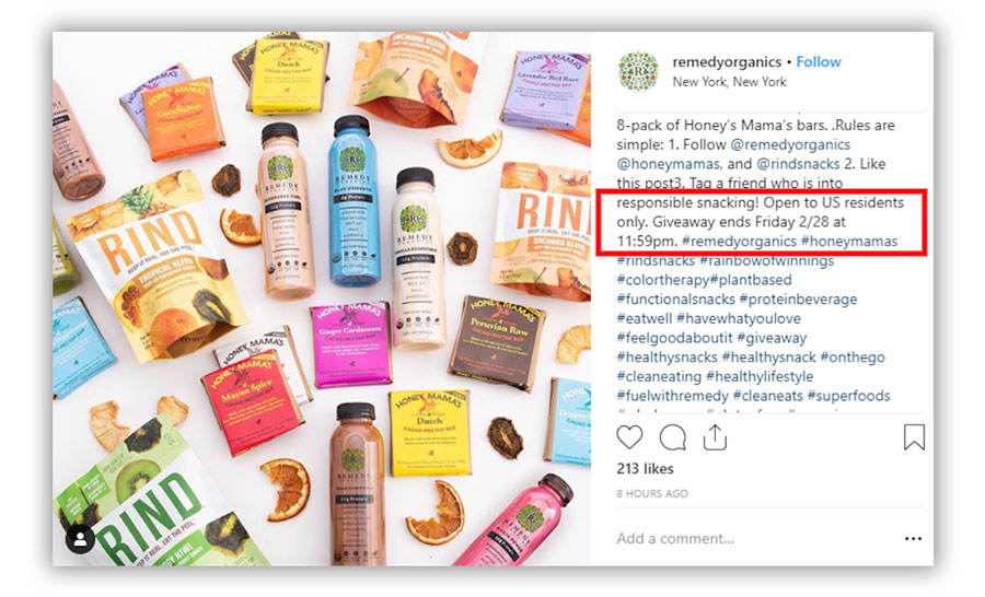 instagram giveaway promotion