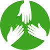 volunteer hands green