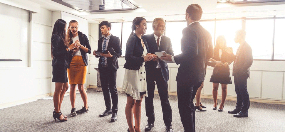 people attending in convention networking