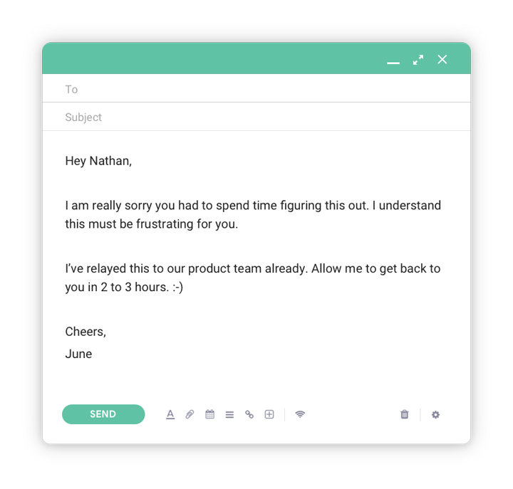 automatic customer support emails examples
