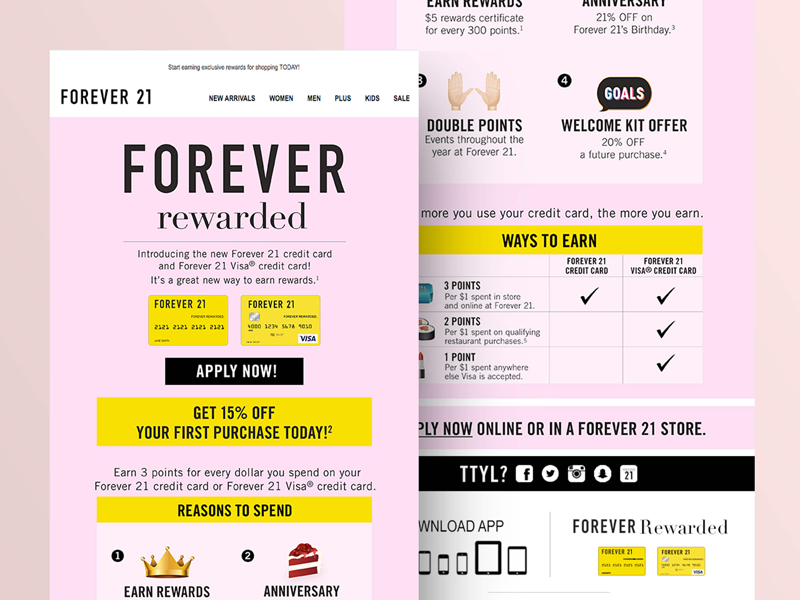 forever21 loyalty program example