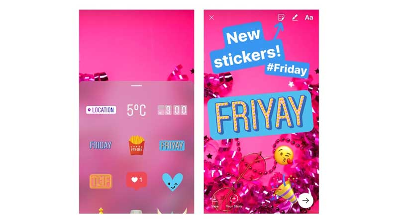 customized instagram stickets