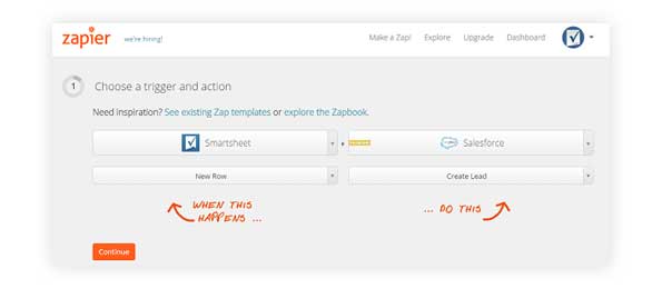 a zapier smartsheet