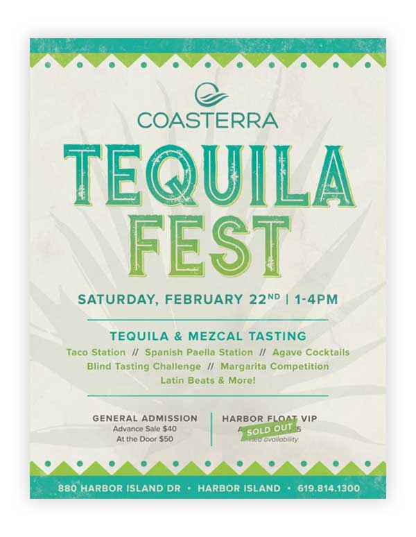 sign for Tequilla Fest event