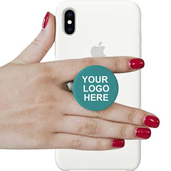 a woman hand carry the customize phone socket for merchandise