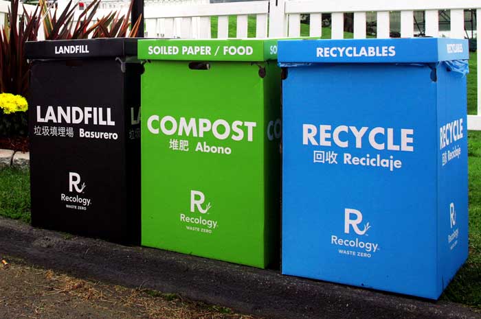 recycle bins for an event