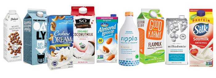different non-dairy milk products