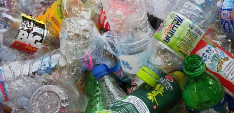 a photo of plastic bottles