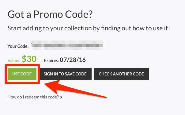 a promo code and text to be used for events
