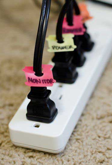 color coded plug chords