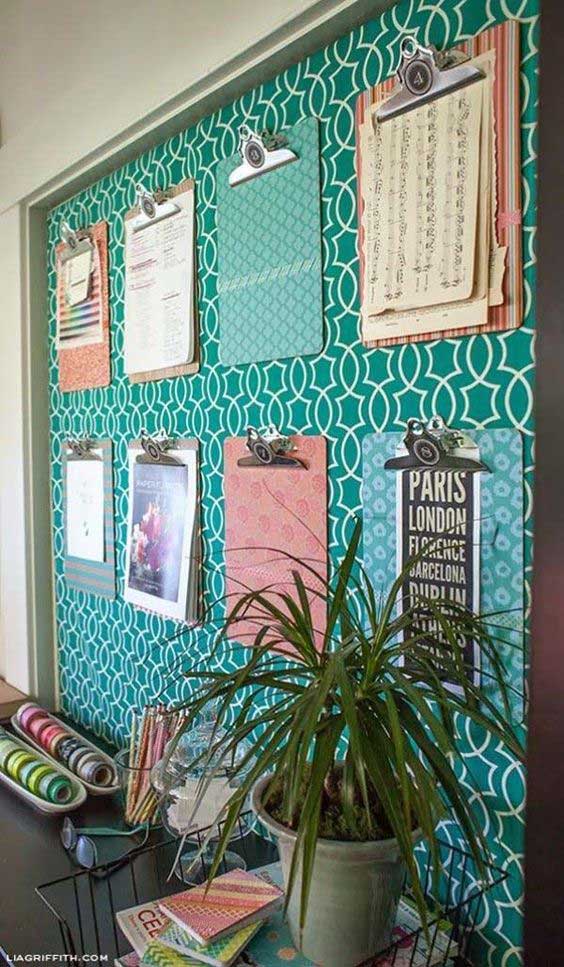 using clipboards to organize your home office