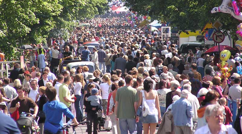 a large crowd of people attending an event