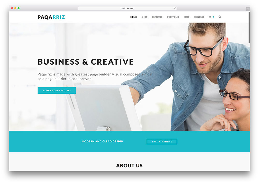 homepage of  business website Paqarriz