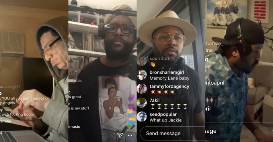 4 male dj influencers on instagram live