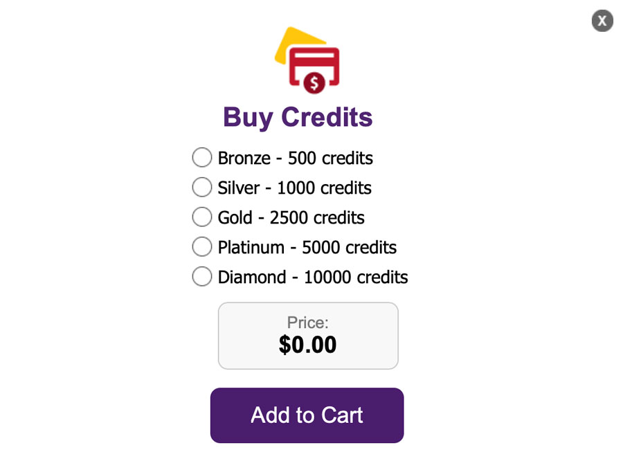purchasing credits for purplepass sms tool