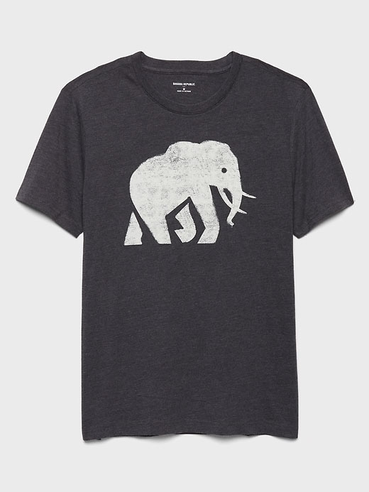 Grey shirt with elephant on it