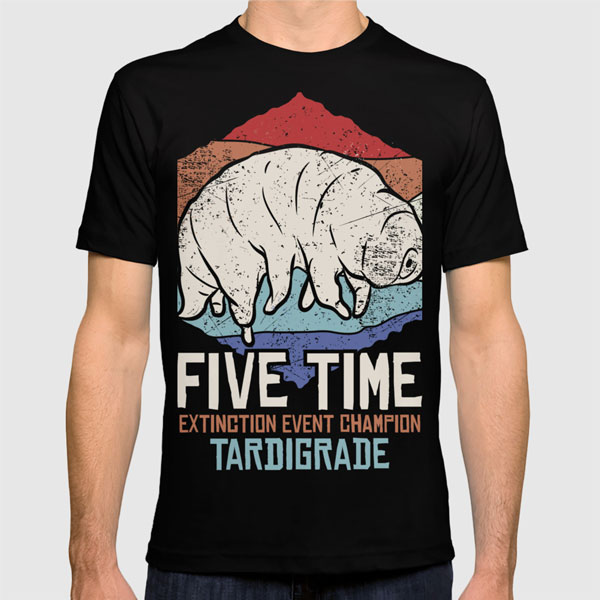 a black shirt that says Five Time and has an animal on it
