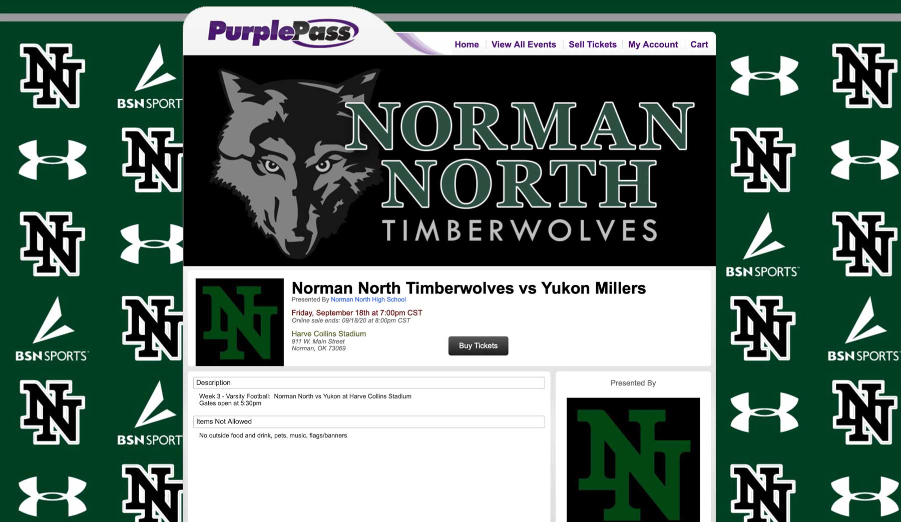 Norman-North-Timberwolves-football-game-page