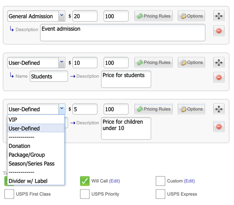 Purplepass-screen-for-creating-tickets-and-user-defined-options