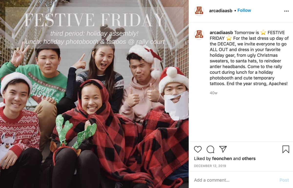 a-group-of-teenagers-dressed-in-winter-clothes-and-Christmas-decorations