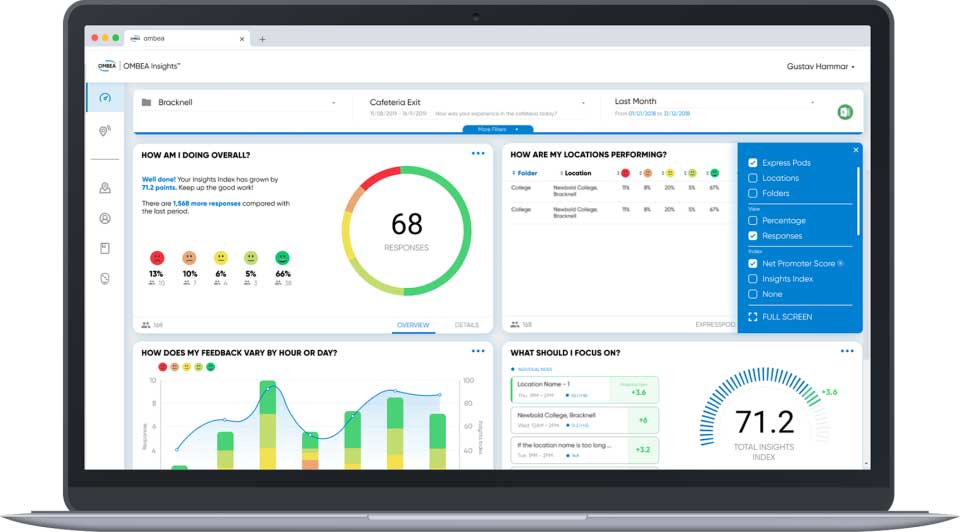 OMBEA insights report screen