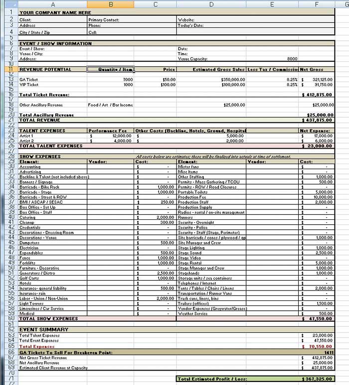 creating-a-budget-for-a-festival-sheet