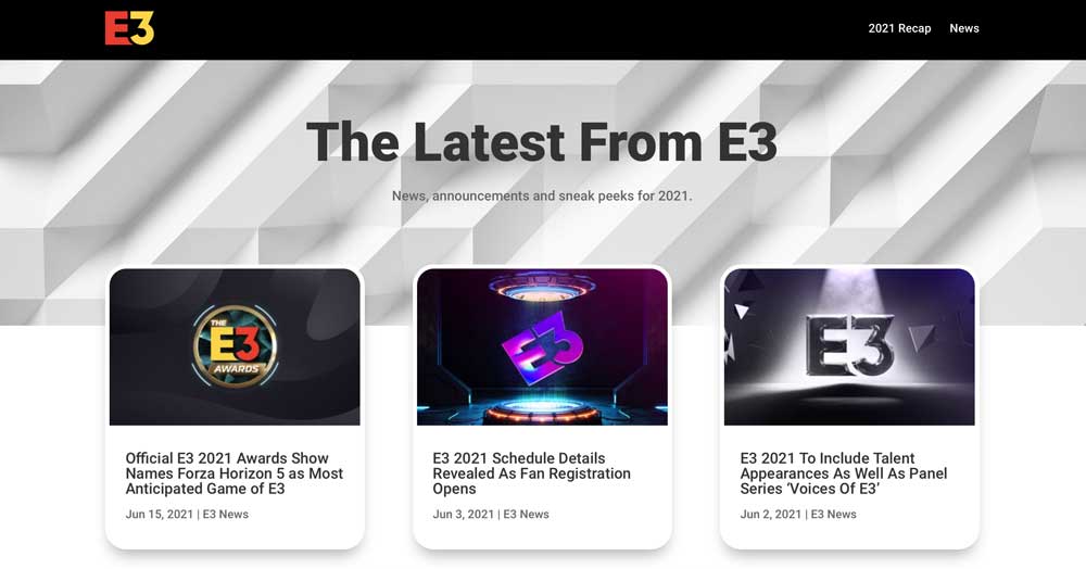 E3-website-latest-news