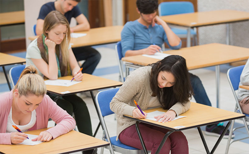 students-taking-a-test-in-a-classroom