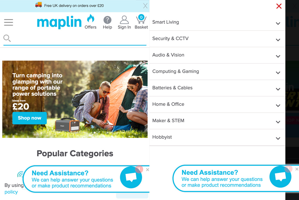 Maplin-mobile-app