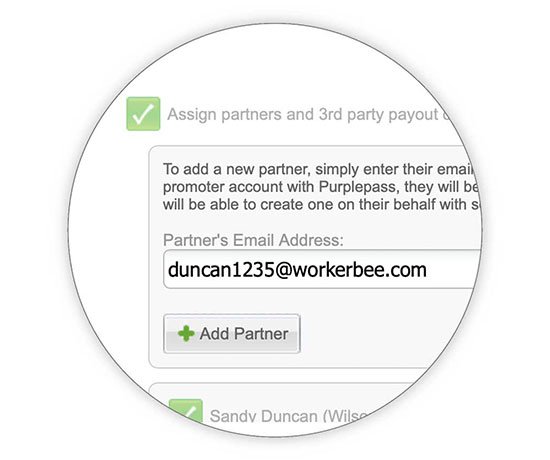 adding an email to partner access