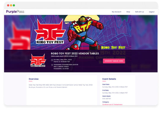 Purplepass custom event pages