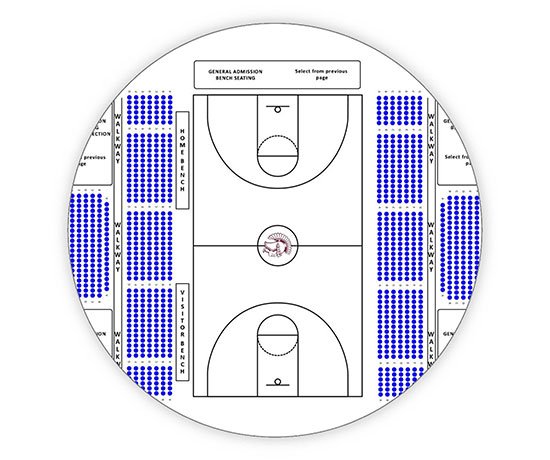 a seating map for a stadium